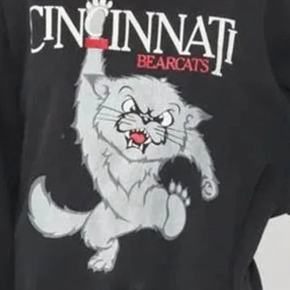 Vintage NCAA Cincinnati Bearcats Sweatshirt, University of Cincinnati Unisex T-S - Picture 3 of 3